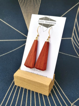 Boucles d'oreilles bois