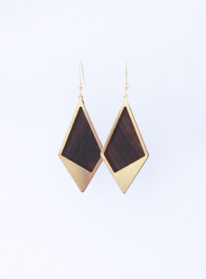 Boucles d'oreilles ébène