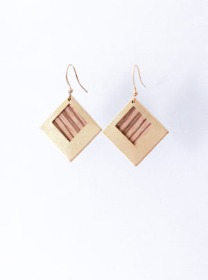 Boucles Sierra carrées zébrano