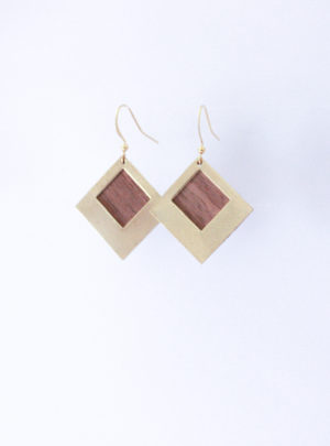 Boucles Sierra carrées noyer