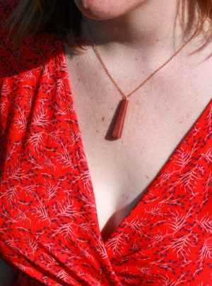 Collier bois padouk