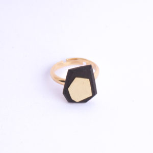 bague ébène laiton