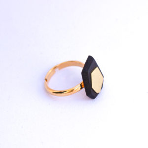 bague ébène laiton