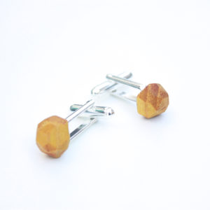 Bouton de manchette en bois de pao amarello