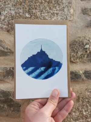 Carte Mont-Saint-Michel Cyanotype Clémence Quitterel