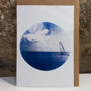 Carte postale char a voile cyanotype Clémence Quitterel