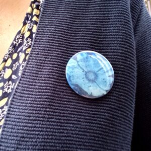 Badge Cyanotype fleur cosmos photo