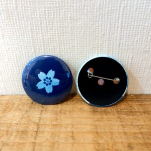 Badge cyanotype « Fleur »