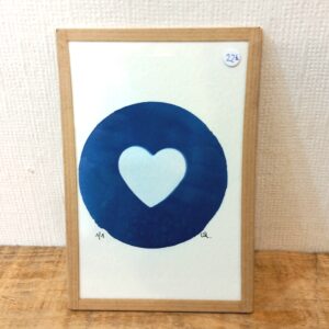 Cyanotype « Coeur » 10 x 15 cm