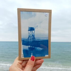 Cabane pecheur - Cabane a carrelet - cyanotype Clemence Quitterel