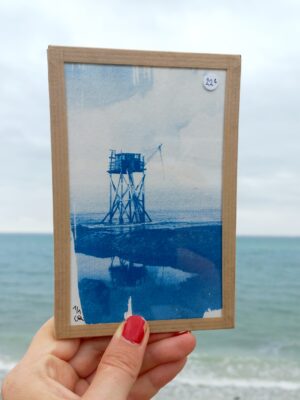 Cabane pecheur - Cabane a carrelet - cyanotype Clemence Quitterel