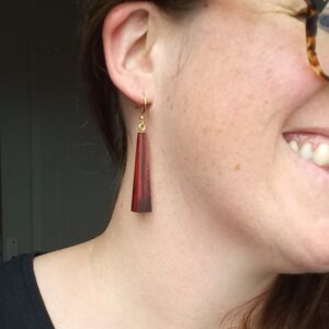 boucles d'oreilles bois de bubinga