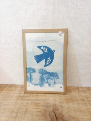 cyanotype envol oiseau