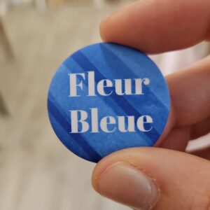 Badge Fleur Bleue Cyanotype