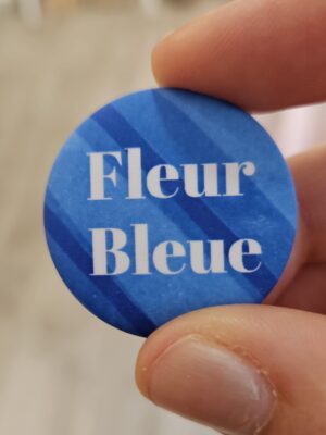 Badge Fleur Bleue Cyanotype