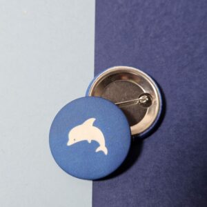 Petit badge cyanotype « Dauphin »