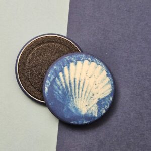 Magnet rond Coquille Saint Jacques