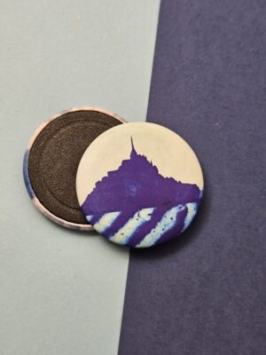 Magnet Mont Saint Michel bleu cyanotype