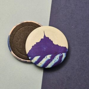 Magnet Mont Saint Michel bleu cyanotype